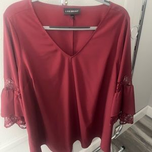 Blouse 3/4 sleeve lace detail